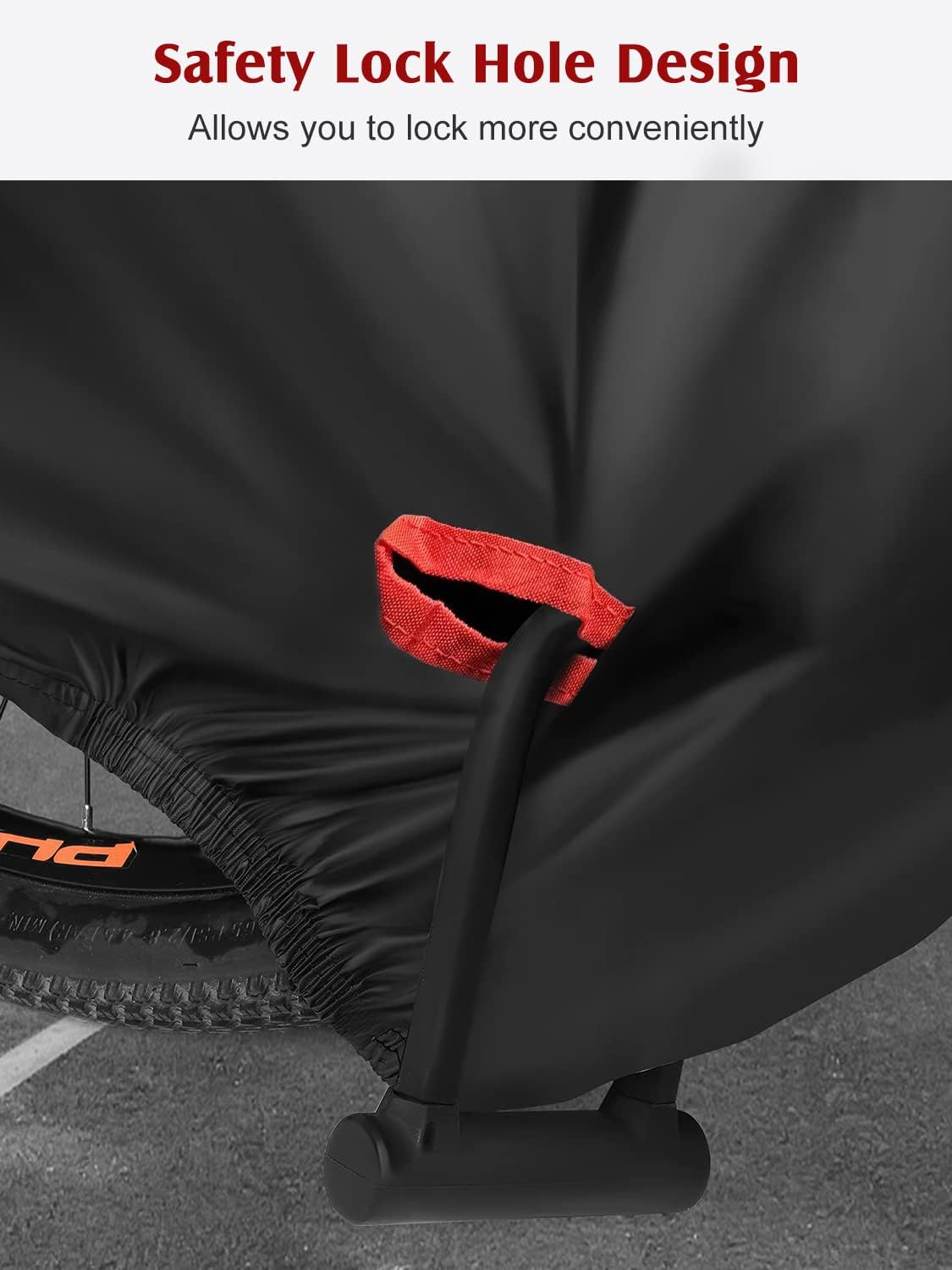 Funda para bicicleta para 2 bicicletas, 210D Oxford para exteriores, impermeables, con orificio de bloqueo, protección para todo tipo de clima,