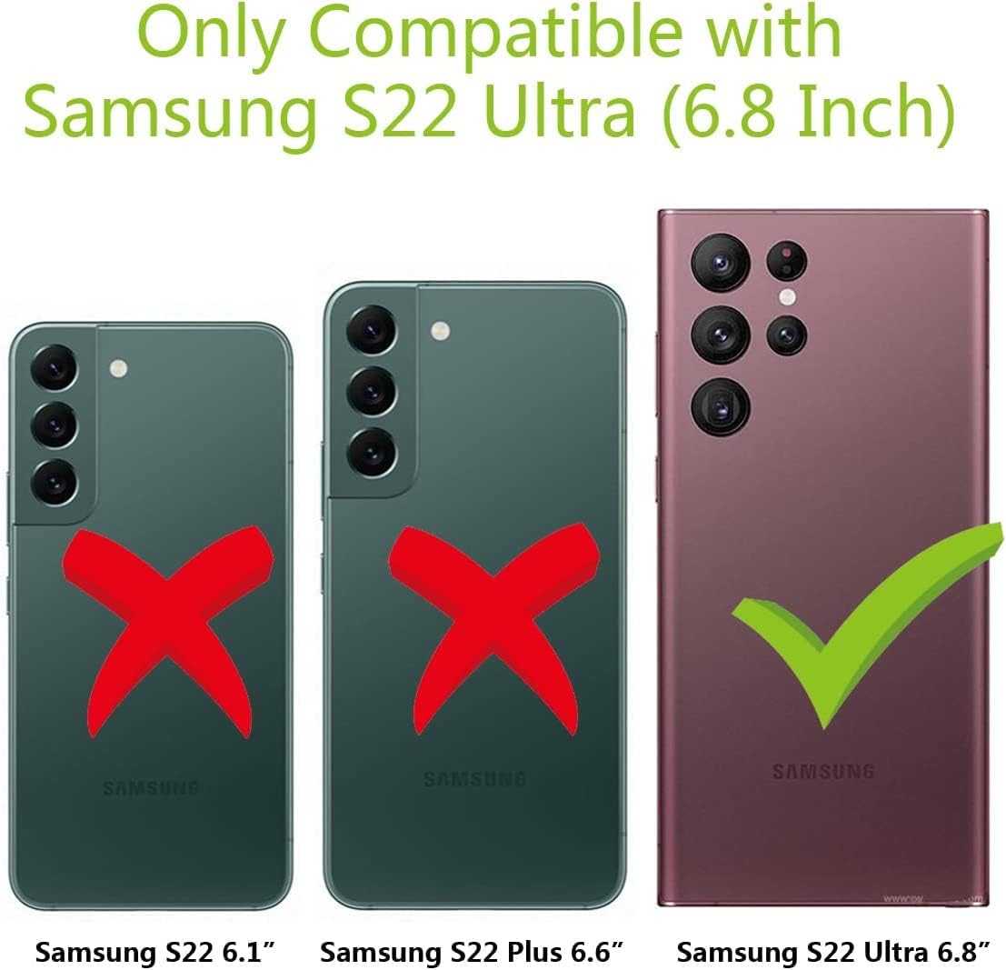 Funda para Samsung Galaxy S22 Ultra de 6.8 pulgadas, brillante con soporte de correa, diseño de patrón de flores de pintura al óleo de silicona a