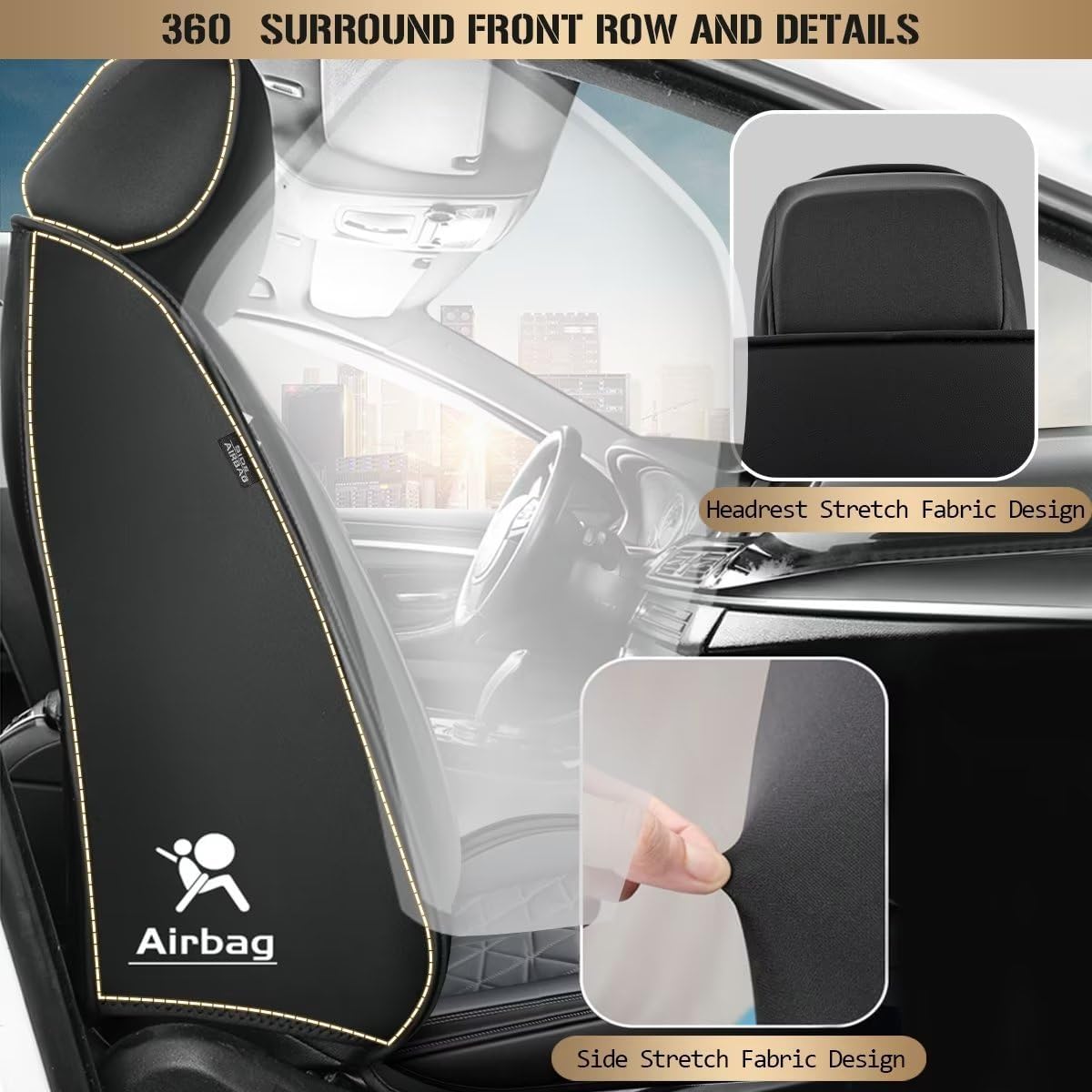 Juego completo de fundas de asiento de automóvil para Volvo XC40 2019-2024, impermeables, de piel sintética, XC40, compatible con protector de