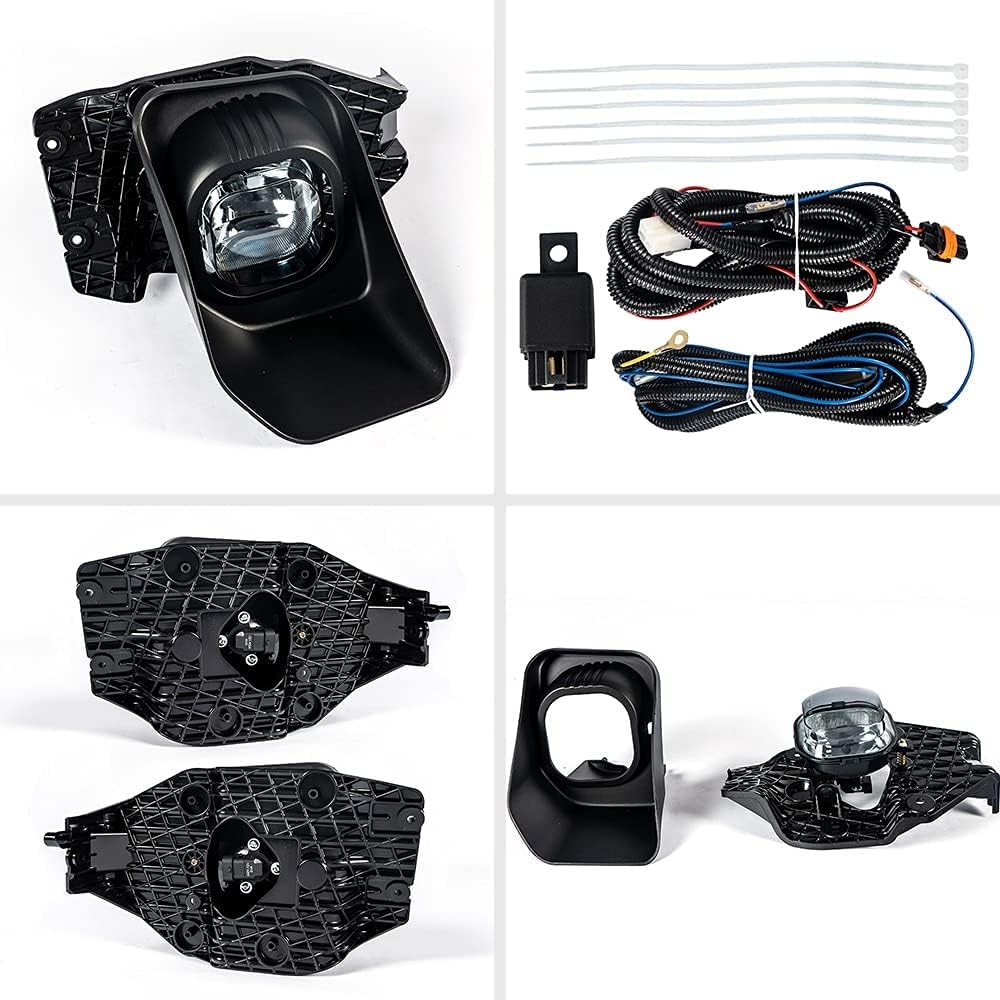 PIT66 Faro antiniebla para parachoques delantero, compatible con Ford F250 F350 F450 F550 Super Duty faros antiniebla con arnés de lente ahumada