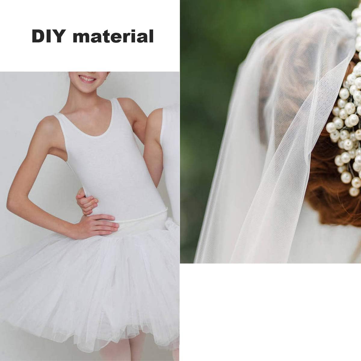 Rollos de tul, carrete de tela de tul de 6 pulgadas, carrete de perno de tela de tul para boda, falda tutú, manualidades, decoración de fiesta de