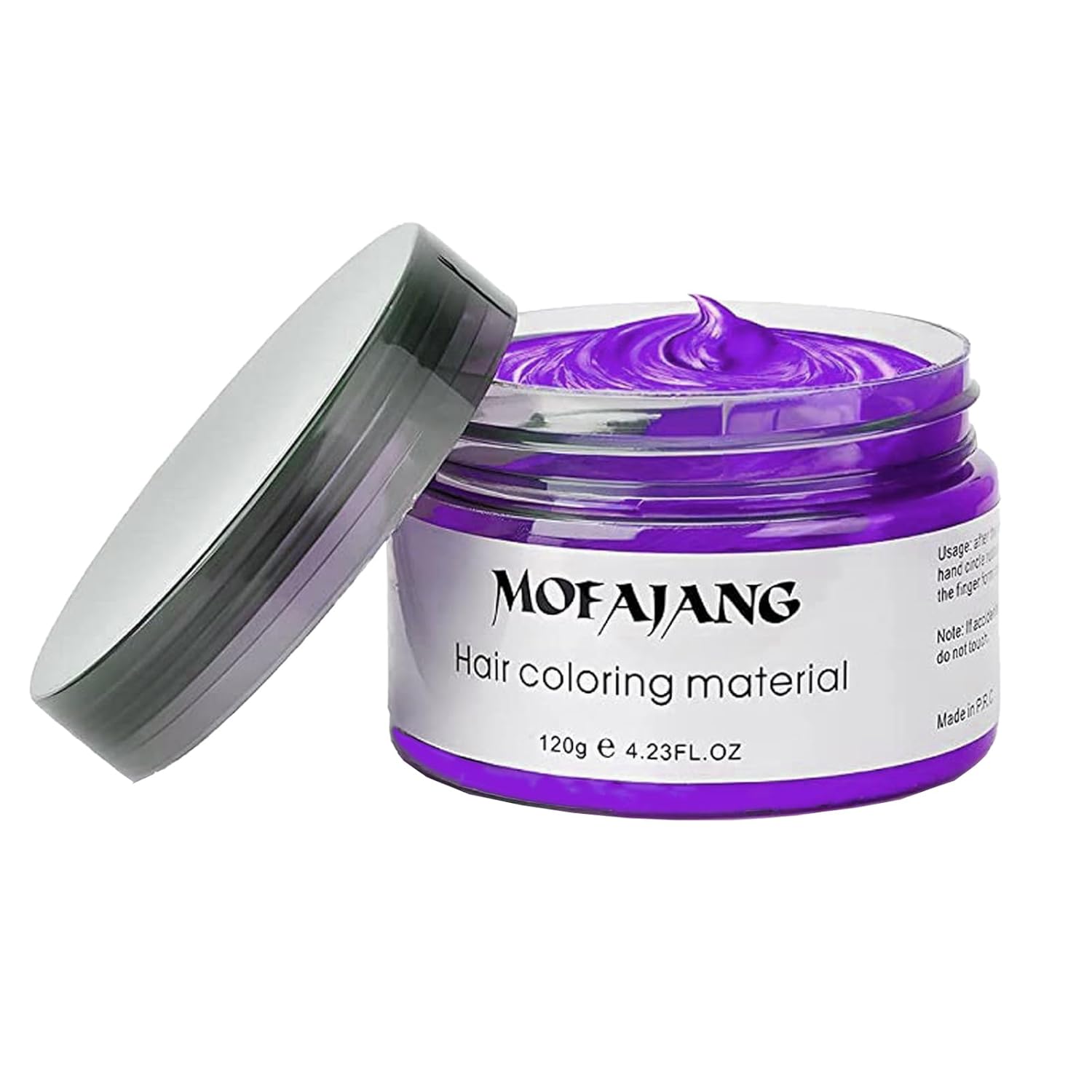 Color temporal de cabello morado, cera de color natural para el cabello, espray de color de cera para el cabello, 4.23 onzas, tinte de cera para el