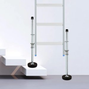 BEAMNOVA Juego de 2 niveladores de escalera ajustables de 20 pulgadas, base antideslizante roscada retráctil, accesorios de acero, estabilizador de BEAMNOVA Juego de 2 niveladores de escalera ajustables de 20 pulgadas, base antideslizante roscada retráctil, accesorios de acero, estabilizador de