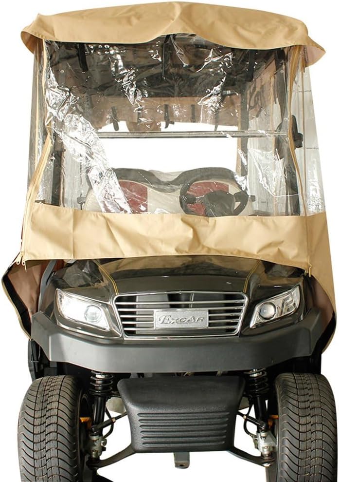 Waterproof 4-Person Golf Cart Enclosure with Transparent Windows, Fits EZGO, Club Car, Yamaha Cart – Deluxe Fairway Cover