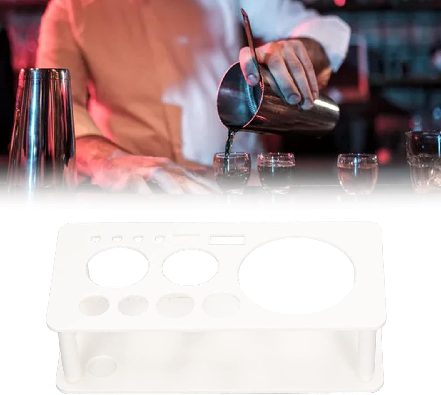 QANYEGN Kit de barman de soporte, juego de coctelera, kit de barman de bebidas mixtas para hacer bebidas mixtas, ahorro de espacio (pequeño)