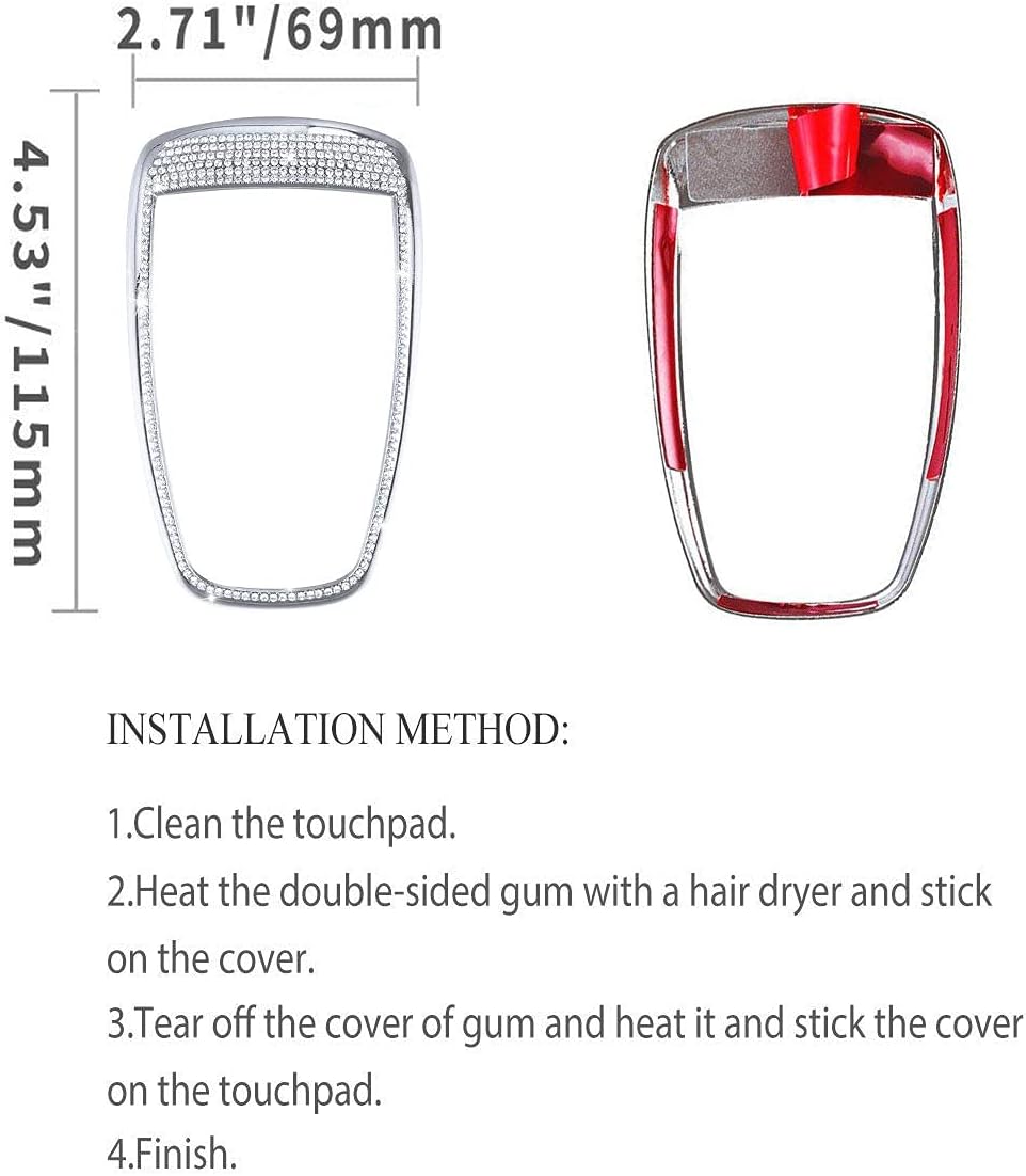 CONGCONG Para Mercedes Benz Interior Media Control Cubierta Bling Crystal Accesorios Compatible con Mercedes-Benz Accesorios