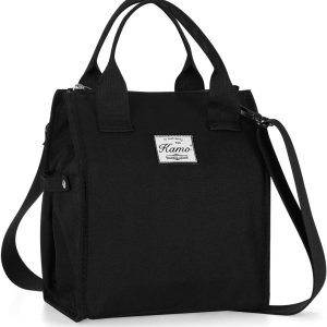 Kamo Bolsas de almuerzo para mujer, bolsa de almuerzo aislada, contenedor para el trabajo, viajes, playa, correa de hombro ajustable Kamo Bolsas de almuerzo para mujer, bolsa de almuerzo aislada, contenedor para el trabajo, viajes, playa, correa de hombro ajustable