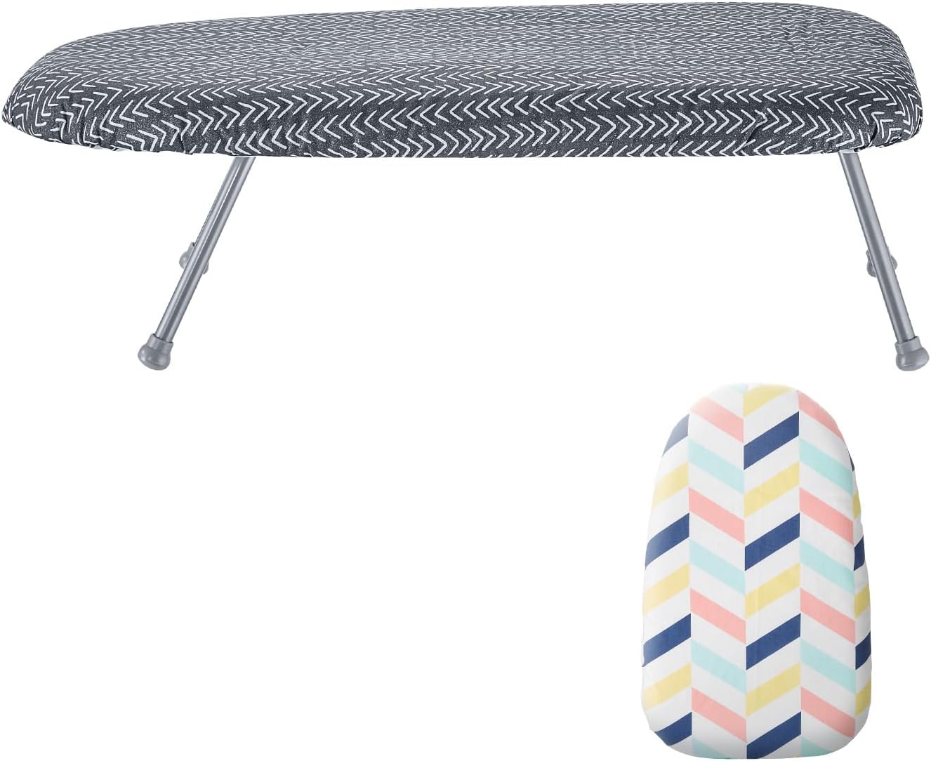 VEVOR Tabla de planchar de mesa de 23.4 x 14.4 pulgadas, pequeña tabla de planchar con cubierta resistente al calor y cubierta 100% algodón, mini