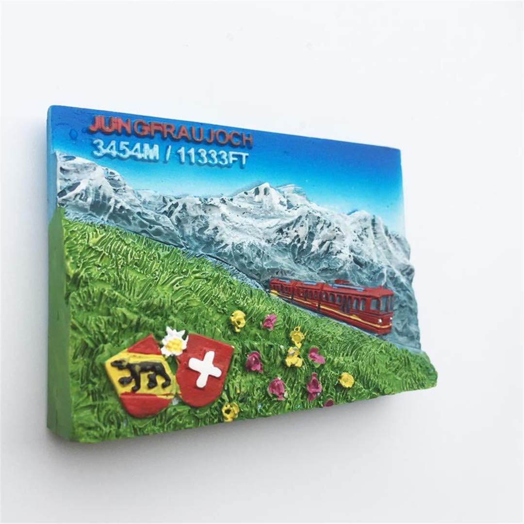 Jungfrau Suiza 3D Nevera Imán Resina Artesanía Artesanía Artesanía Turística Viajes Ciudad Recuerdo Carta Refrigerador Pegatina