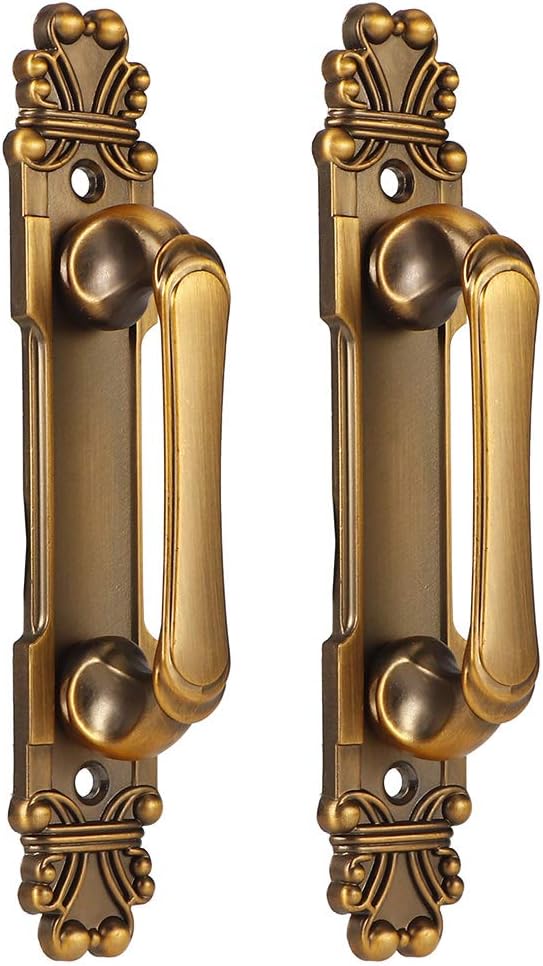 TOPINCN 2 unidsset manija de puerta aleación de zinc estilo europeo antiguo tirador de puerta manija gabinete hardware accesorio