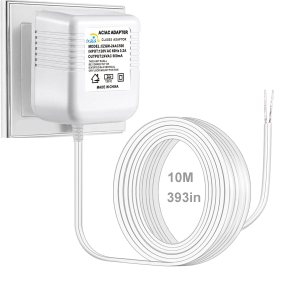 Transformador de 24 voltios, fuente de alimentación de 500 mA, adaptador de cable C de 393 pulgadas32.8 ft de longitud de cable para todas las Transformador de 24 voltios, fuente de alimentación de 500 mA, adaptador de cable C de 393 pulgadas32.8 ft de longitud de cable para todas las