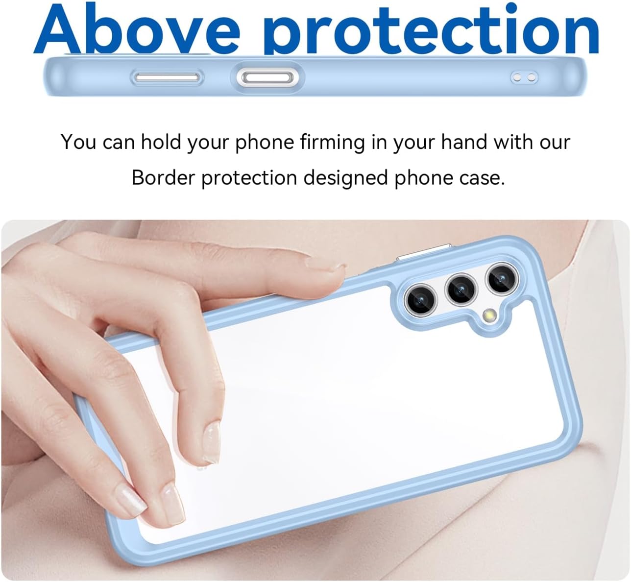 Funda transparente para Galaxy A14, Samsung A14 5G SM-A145F SM-A146U con protector de pantalla, a prueba de golpes, policarbonato duro transparente