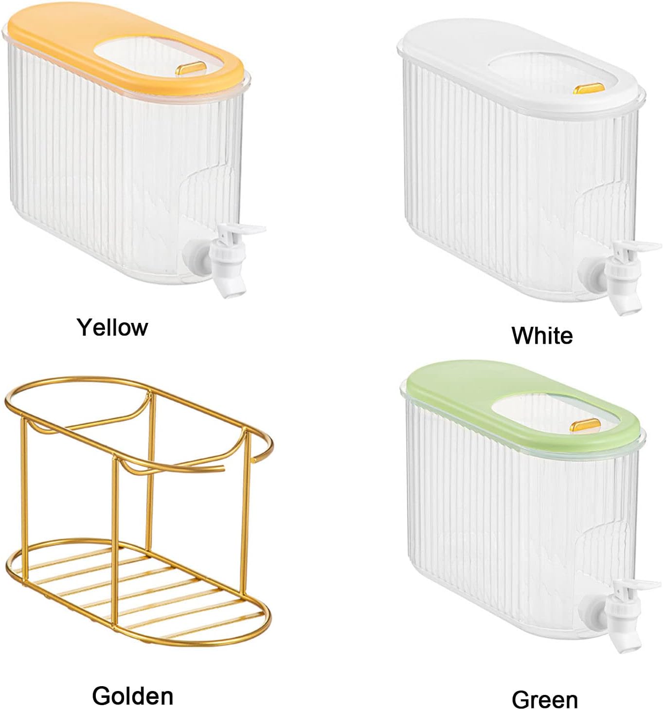 Dispensador de plástico con colador, dispensador de bebidas de gran capacidad de 3.5 litros, dispensador de jarra de agua duradero, refrigerador,