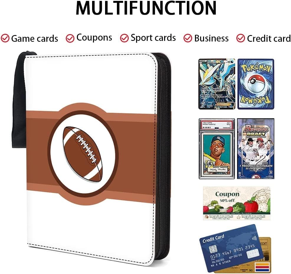 FOME – Carpeta para tarjetas de fútbol con 480 bolsillos, 4 bolsillos, para 480 tarjetas, 3 anillos, expandible para coleccionistas de tarjetas de