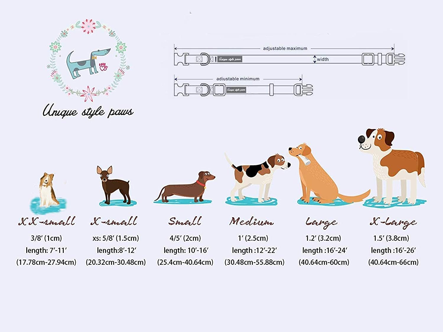 Unique Style Paws Collar de perro de algodón con lazo floral a cuadros coloridos collar de perro con pajarita para perros pequeños, medianos y