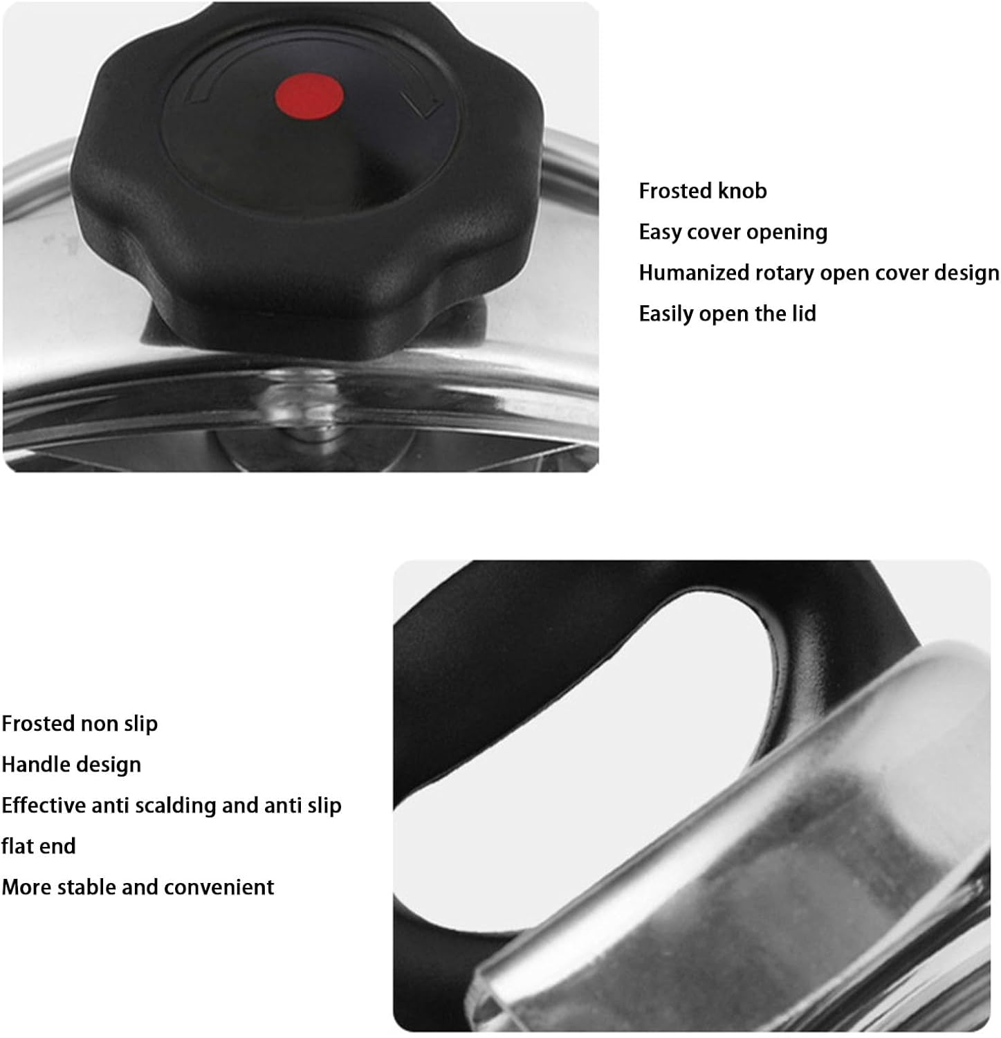 Cocina eficiente y segura con la olla a presión a prueba de explosiones de gran capacidad, ideal para estufas de gas y cocinas de inducción,
