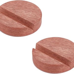 2 soportes de madera para teléfono celular, redondo, Huanghuali, soporte para teléfono móvil, color marrón arena, portátil, compatible con la 2 soportes de madera para teléfono celular, redondo, Huanghuali, soporte para teléfono móvil, color marrón arena, portátil, compatible con la