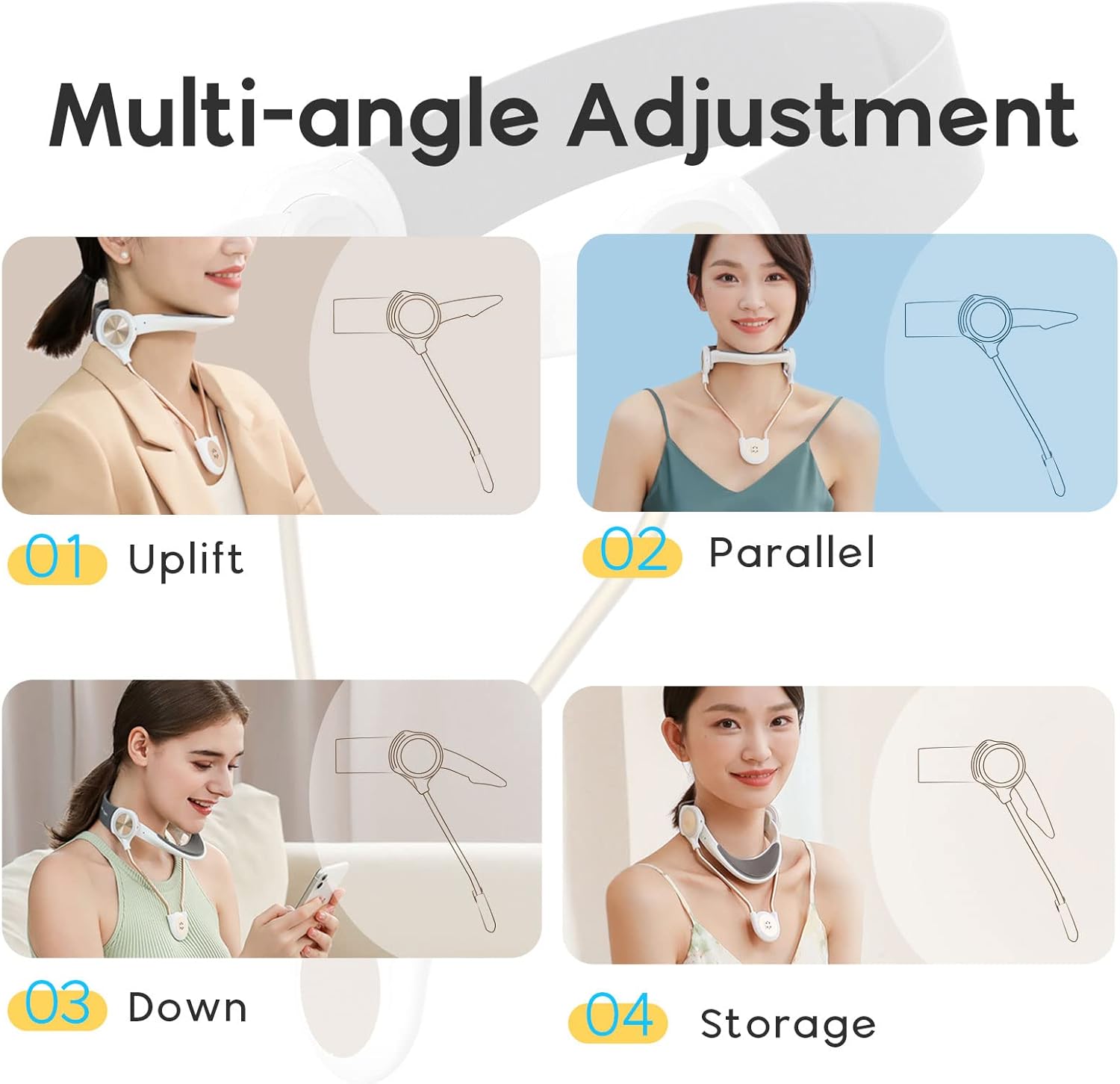Soporte para el cuello, soporte ajustable para el cuello, estirador cervical, dispositivo de tracción cervical, corrección de presión de columna