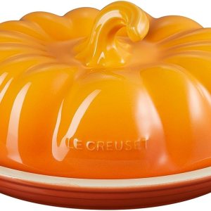 Le Creuset Plato de mantequilla de calabaza de gres, caqui Le Creuset Plato de mantequilla de calabaza de gres, caqui