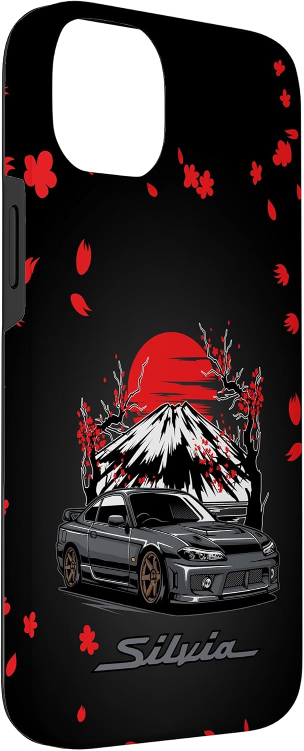 Carcasa gráfica Silvia para iPhone 14 Plus JDM con diseño de flor de cerezo
