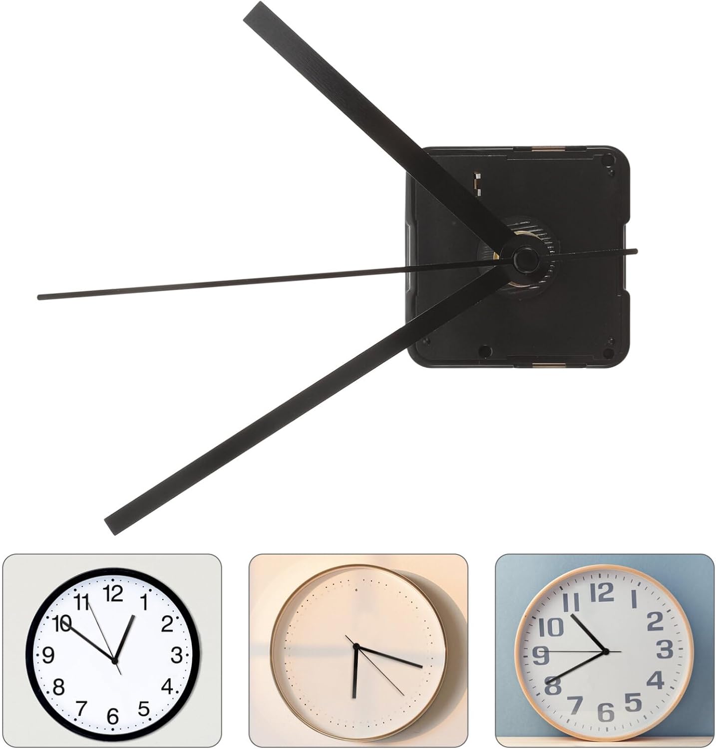 DECHOUS Kit de herramientas mecánicas Reloj de pared grande Reloj de pared de metal Reloj silencioso Movimiento Reloj de cuarzo Mecanismo de reloj
