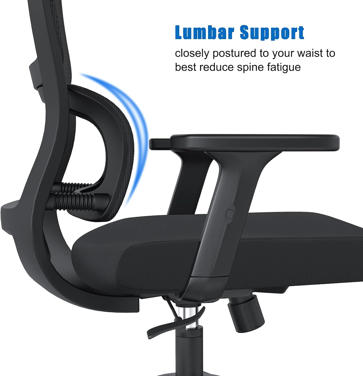 Silla de oficina ergonómica con soporte lumbar mejorado y reposacabezas ajustables, silla de escritorio con respaldo alto de malla, silla de