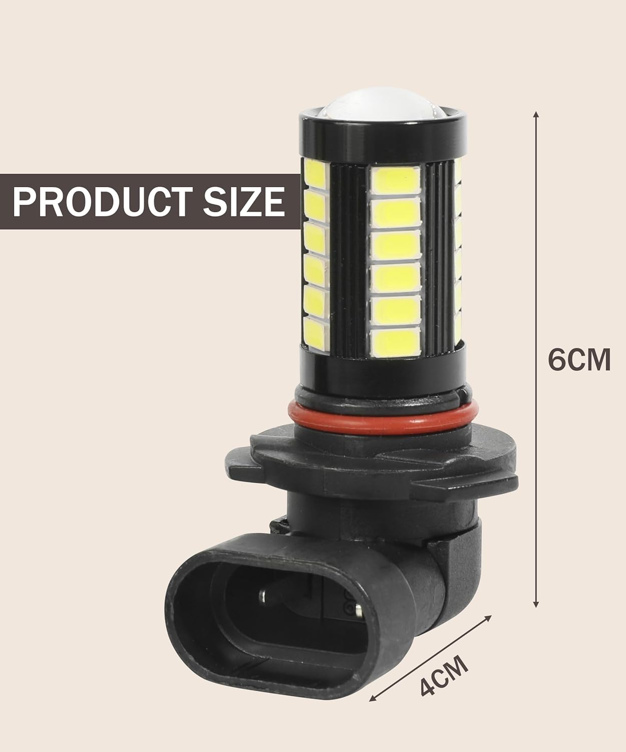 bylikeho Paquete de 2 bombillas LED antiniebla, accesorios de coche H11 9005 H16 H4 9006 H7 bombillas LED antiniebla para automóvil, luces