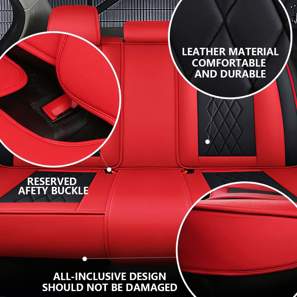 BOJVAIGA Fundas de asiento para Chevrolet Tracker 1999-2003, funda de asiento de automóvil de cuero impermeable, suave y transpirable, accesorios