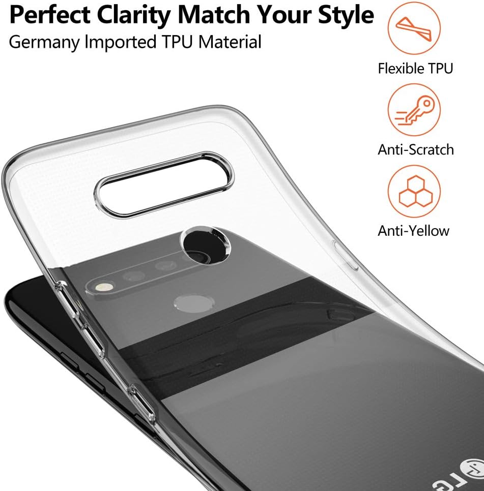 Funda delgada para LG K51, funda protectora de silicona TPU flexible y suave, antiarañazos, a prueba de golpes, para LG K51, transparente