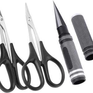 Escariador de cuerpo RC de 0 a 0.551in perforador de agujeros con manga y tijeras curvadas y tijeras rectas Set de montaje de carrocería de coche RC Escariador de cuerpo RC de 0 a 0.551in perforador de agujeros con manga y tijeras curvadas y tijeras rectas Set de montaje de carrocería de coche RC