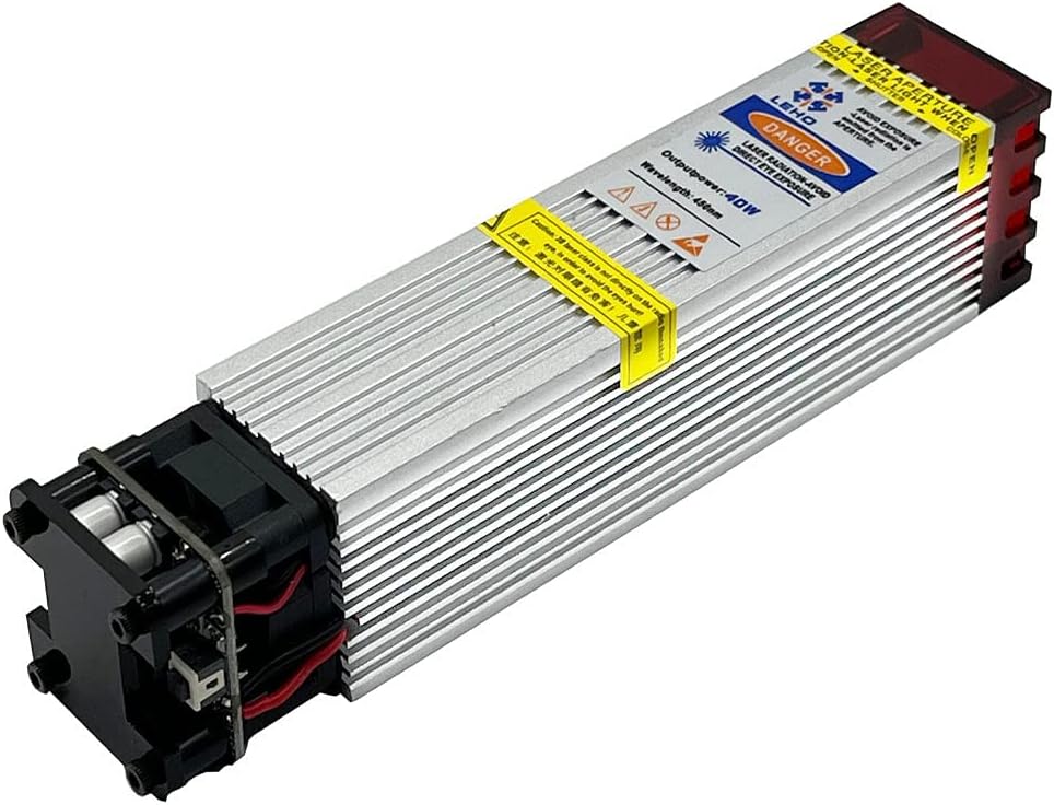 LEHO Módulo láser CNC de 40 W para máquina de grabado CNC, grabado rápido con tecnología de compresión puntual (1.299 x 1.299 x 4.724in)