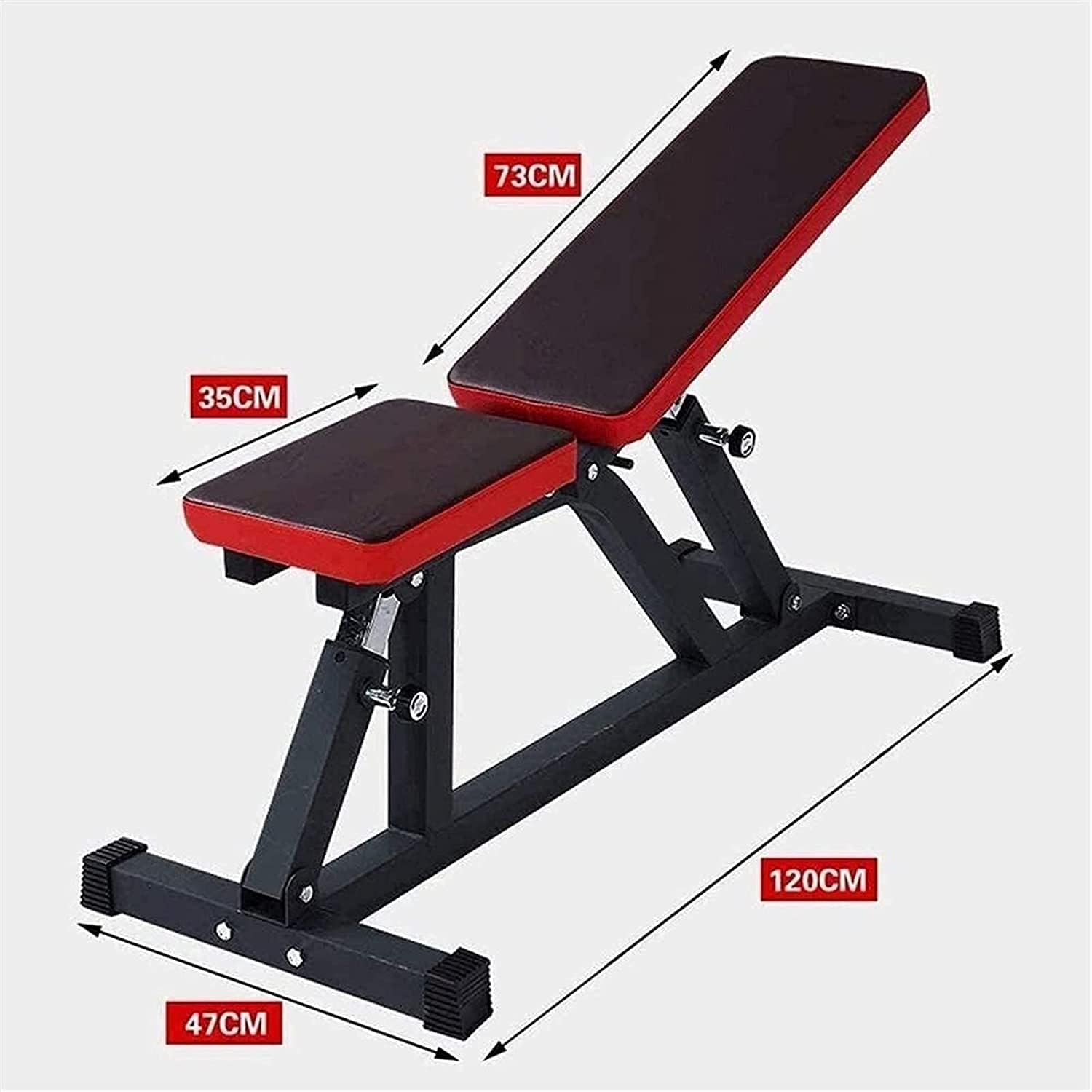 Banco de pesas ajustable, banco de pesas para entrenamiento de cuerpo completo, plegable, plano, inclinadodeclinado, ejercicio multiusos para