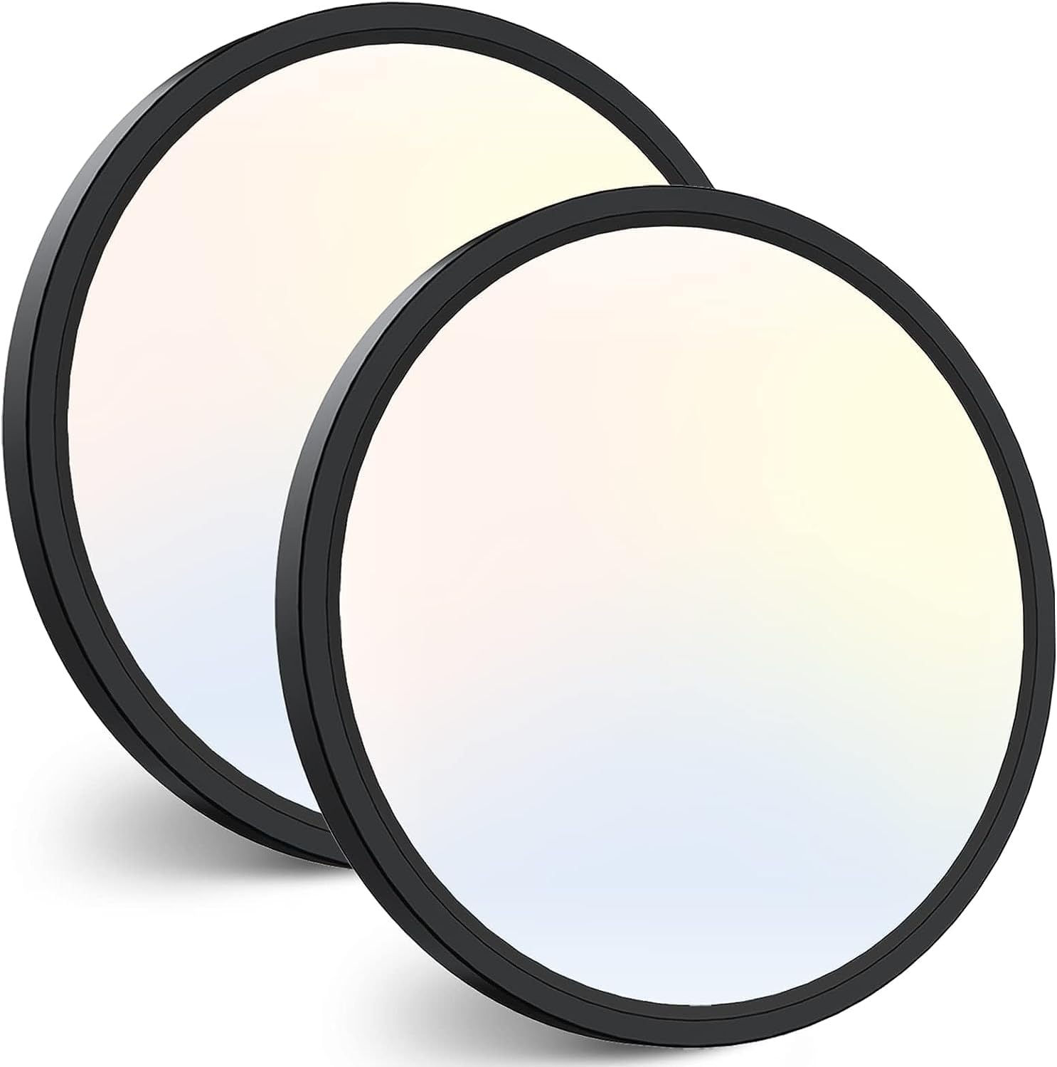 slochi Paquete de 2 luces LED de techo negras de 12 pulgadas, luces de techo de 28 W, 3000 K4000 K5000 K seleccionables, 3200 lm súper brillante