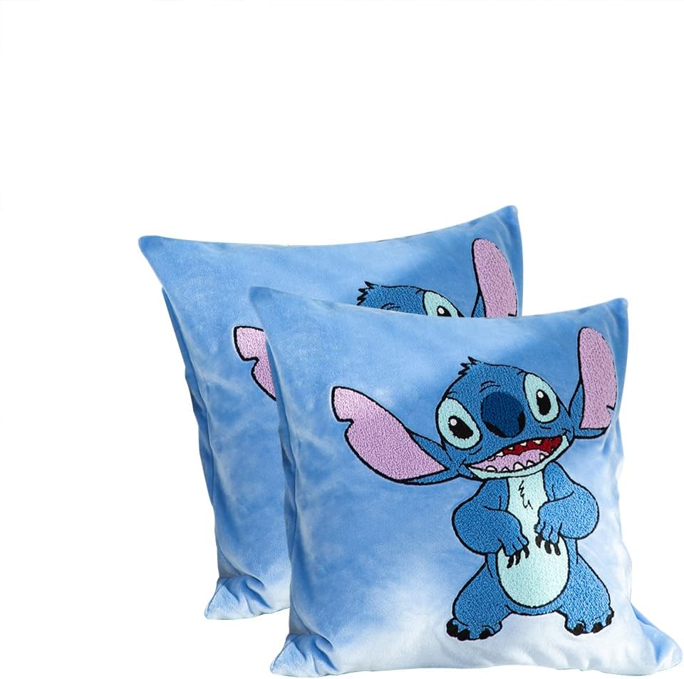COSUSKET Fundas de almohada, almohada de terciopelo bordado de dibujos animados en 3D, regalos para niños y niñas