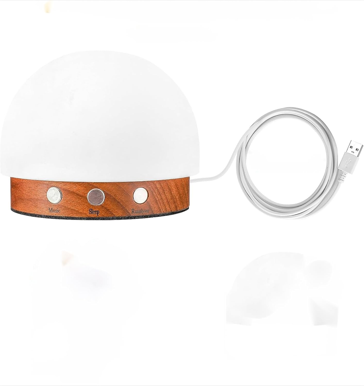 Lámpara de noche LED con base de madera con puerto de carga USB, lámpara de noche, lámpara de mesa regulable con control táctil, 3 modos, para