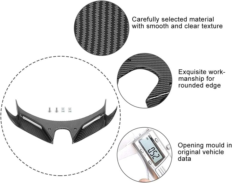 KIMISS Aletas aerodinámicas delanteras, estilo fibra de carbono, cubierta aerodinámica de ala para Kawasaki Ninja 250400 2018-2020