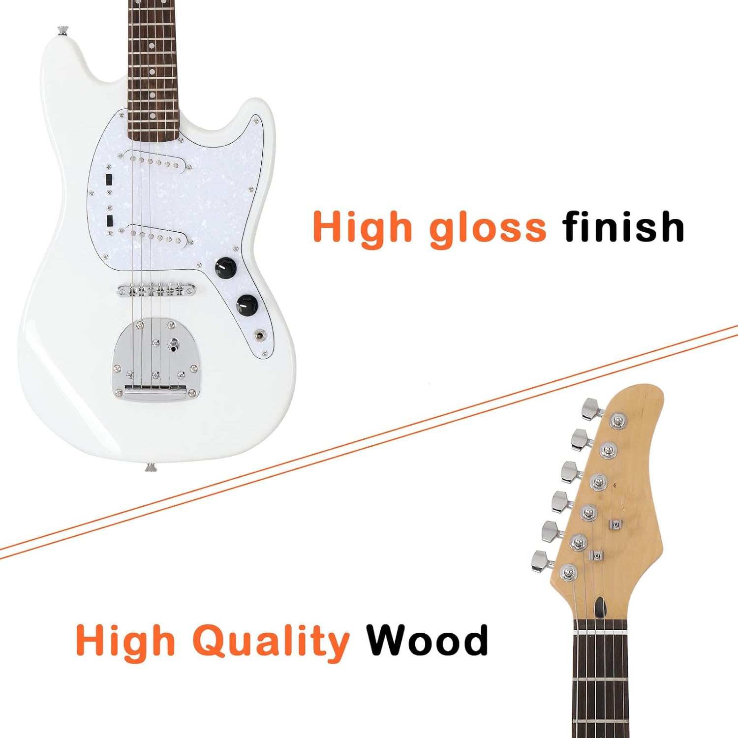 Ktaxon Guitarra eléctrica de tamaño completo de 39 pulgadas, kit de guitarra eléctrica de 6 cuerdas con bolsa de guitarra eléctrica portátil, correa