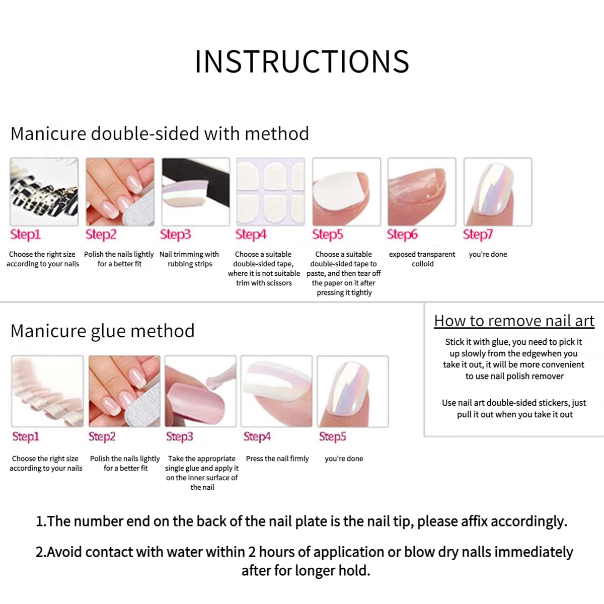 24 uñas postizas medianas a presión de almendra, uñas postizas cromadas blancas perla brillante, uñas postizas de cobertura completa, uñas acrílicas