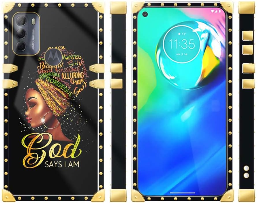 Funda para Motorola Moto G Power 2022, hermosa funda cuadrada para niñas y mujeres, de metal de lujo, decorativa, suave TPU, resistente a las caídas