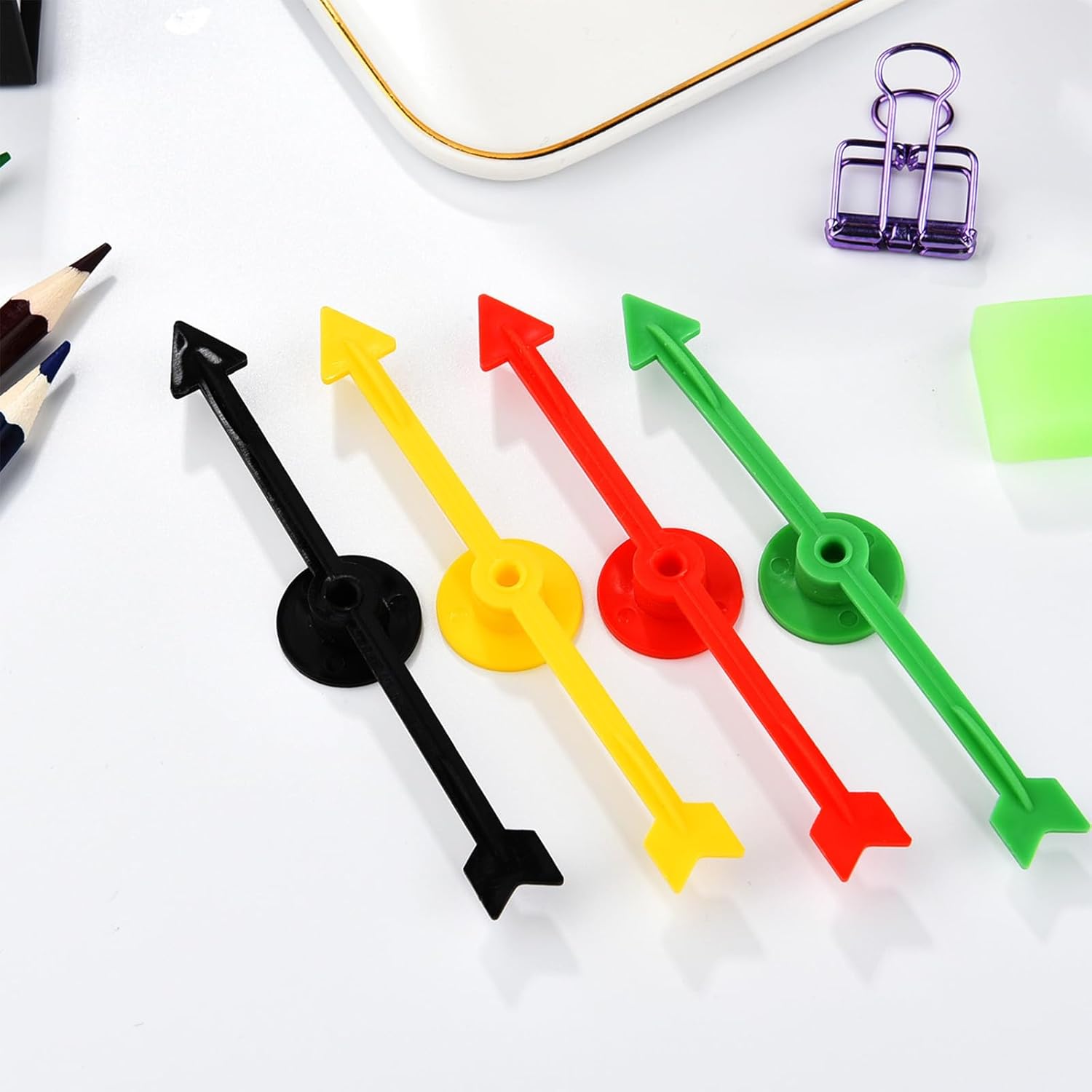 Tatuo 4 pulgadas 40 piezas juego spinner plástico flecha spinners tablero magnético flecha juguetes para fiesta escuela hogar usingboard spinner 4