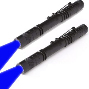 WONDSUNSON 2 x Tipo de pluma luz azul Penlight linterna un modo luz azul LED antorcha para acampar senderismo pesca caza protección animal visión WONDSUNSON 2 x Tipo de pluma luz azul Penlight linterna un modo luz azul LED antorcha para acampar senderismo pesca caza protección animal visión