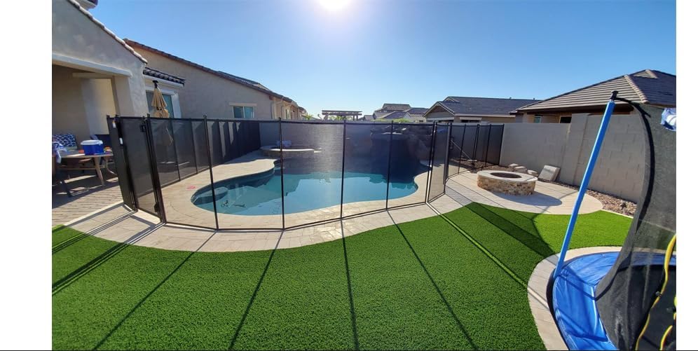 YITAHOME Valla de piscina para piscinas sobre el suelo, 4 x 96 pies, valla de seguridad para piscina al aire libre, patio trasero, jardín, piscina,