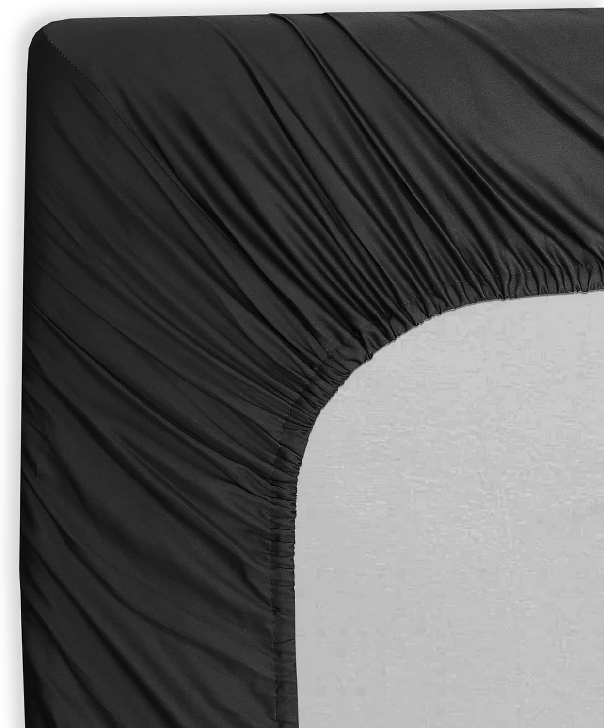 BLC – Sábana bajera de microfibra tamaño matrimonial, paquete de 2, sábana bajera de 1800 hilos, doble cepillado, transpirable y refrescante con