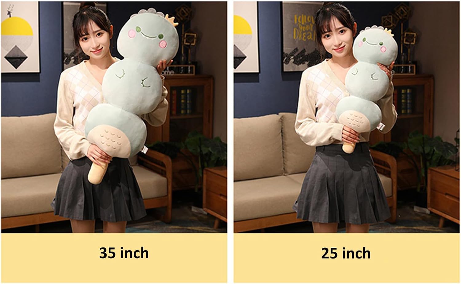 Almohada de felpa de dinosaurio, almohada de animales de peluche de dinosaurio, bonita almohada de dinosaurio para abrazar, regalo para niñas y
