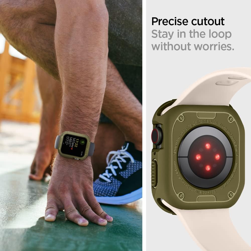 Spigen Rugged Armor – Funda diseñado para Apple Watch de 1.73 pulgadas de variación
