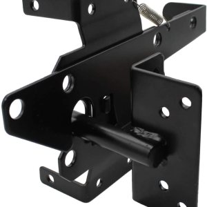 Pestillo de puerta de vinilo negro (para vinilo, madera, PVC, etc.), pestillo de puerta de valla con accesorios de montaje. Los pestillos de puerta Pestillo de puerta de vinilo negro (para vinilo, madera, PVC, etc.), pestillo de puerta de valla con accesorios de montaje. Los pestillos de puerta