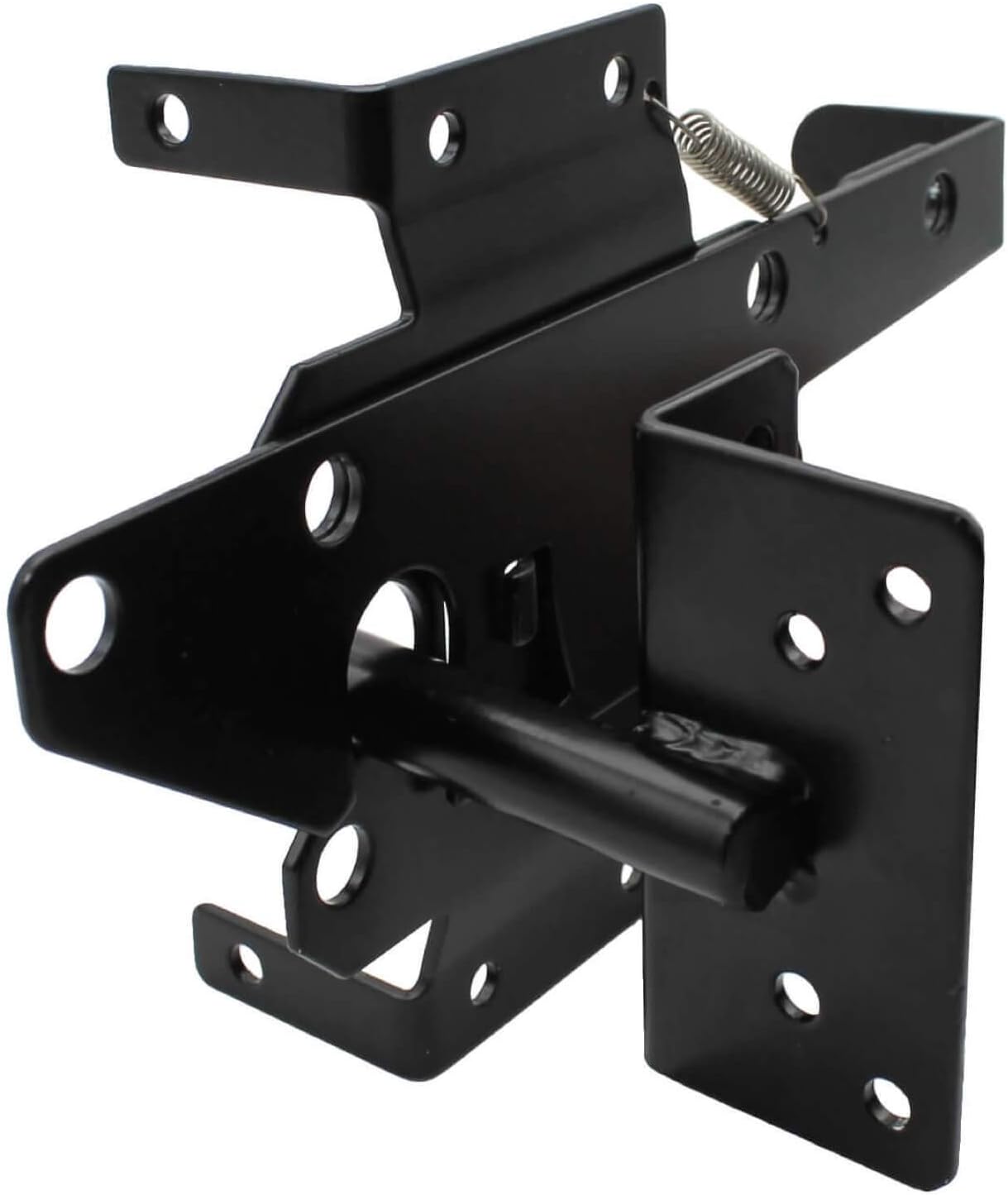 Pestillo de puerta de vinilo negro (para vinilo, madera, PVC, etc.), pestillo de puerta de valla con accesorios de montaje. Los pestillos de puerta