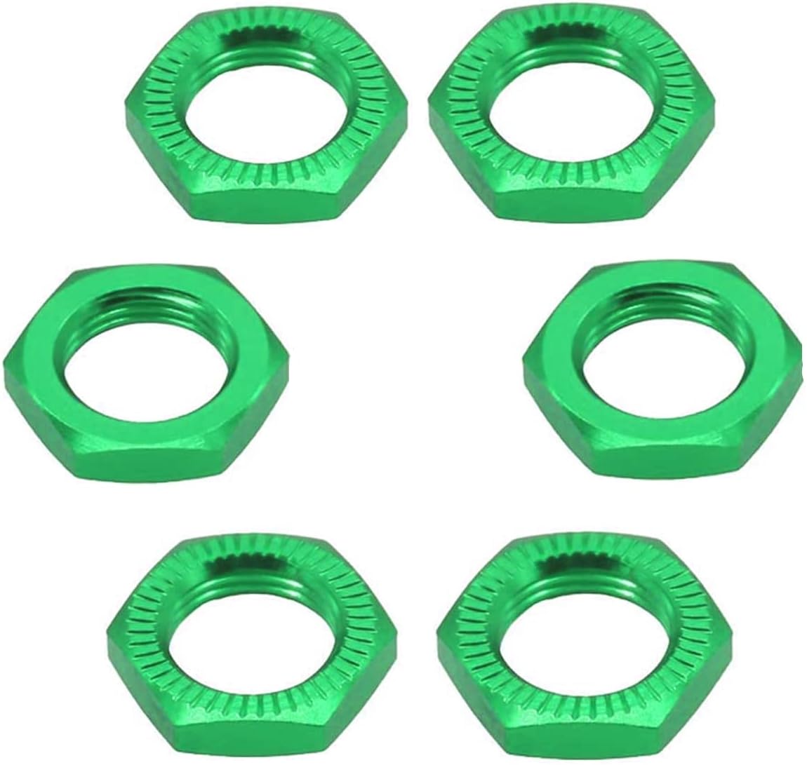 Rosca de tuerca de rueda de aluminio de 0.669 in de 0.039 pulgadas para 17 18 modelo RC ARRMA 6s HSP Redcat Himoto Monster Trucks Off Road Buggy