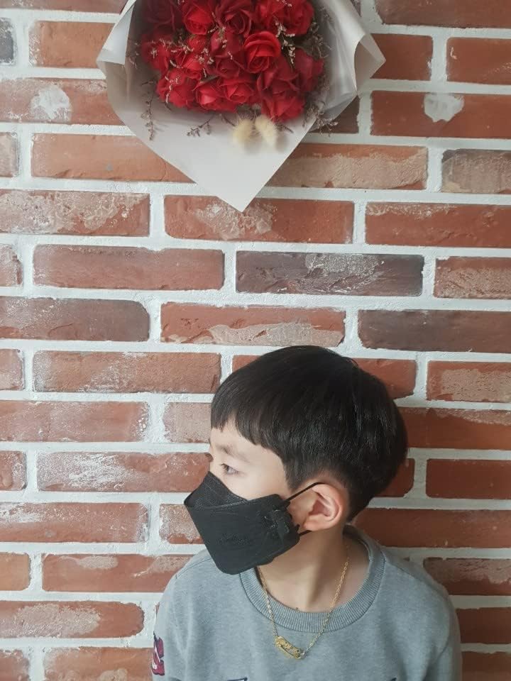 BOTN – Paquete de 23 mascarillas faciales protectoras y seguras KF94 con ajuste juvenil, correa ajustable y fabricada en Corea, filtro de 4 capas y