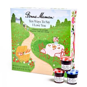 Bonne Maman “Diez maneras de decir te amo”, 9 mini untables de frutas y 1 miel Bonne Maman “Diez maneras de decir te amo”, 9 mini untables de frutas y 1 miel